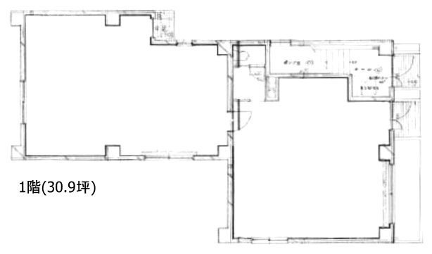 セゾン永代1F 間取り図