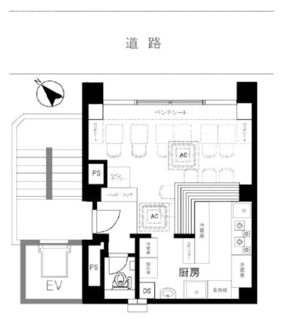 千陽中目黒ビル5F 間取り図