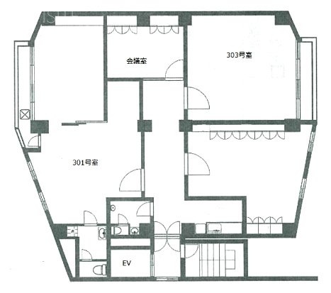 御苑ハイム301 間取り図