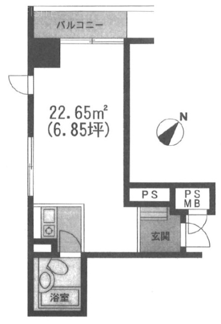 朝日飯田橋マンション502 間取り図