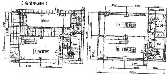 805銀座ビルB1F～1F 間取り図