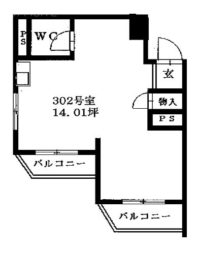 三船ビル302 間取り図