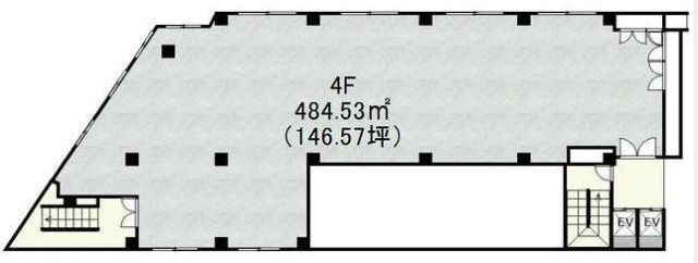 祐真ビル新館4F 間取り図
