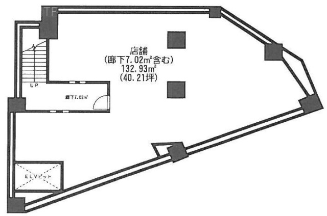 新宿ヤマト(大和会館)ビルB1F 間取り図