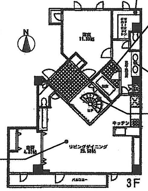 VILLAISIS南青山ビル3F 間取り図