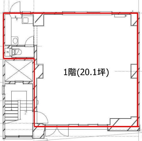 浅野ビル(旧館)1F 間取り図