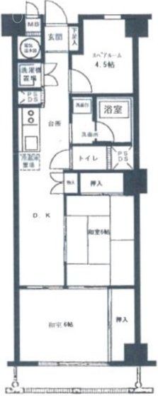 後楽園ビューハイツ12F 間取り図