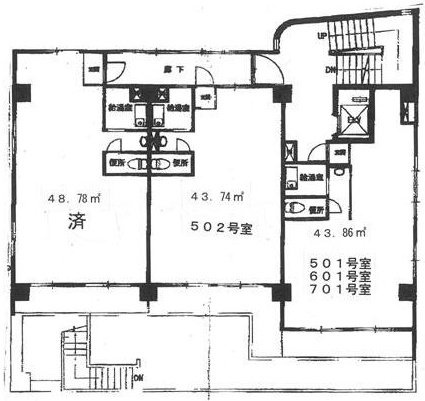 市ヶ谷リンデンビル601 間取り図