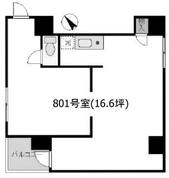 アクセス西新宿ビル801 間取り図