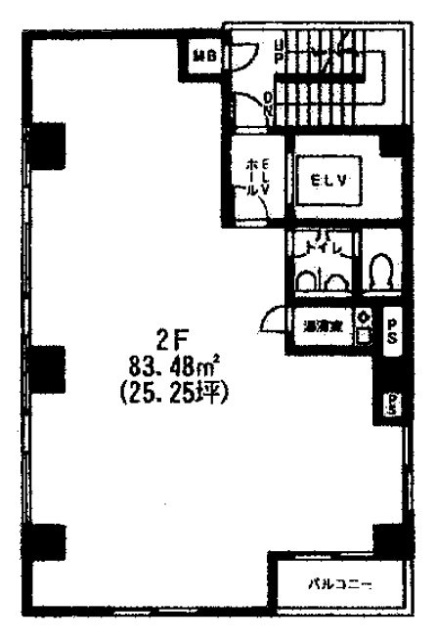 信濃町SANMOビル2F 間取り図