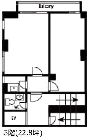 パークスクエア三田3F 間取り図