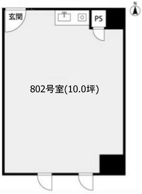 九段セントラルビル802 間取り図