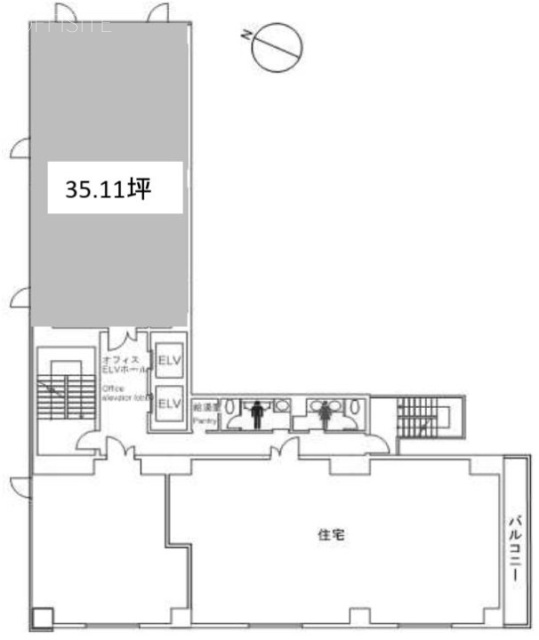 日総第8ビル8F 間取り図