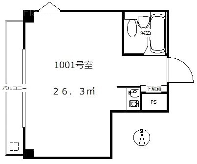 パルム四谷1001 間取り図