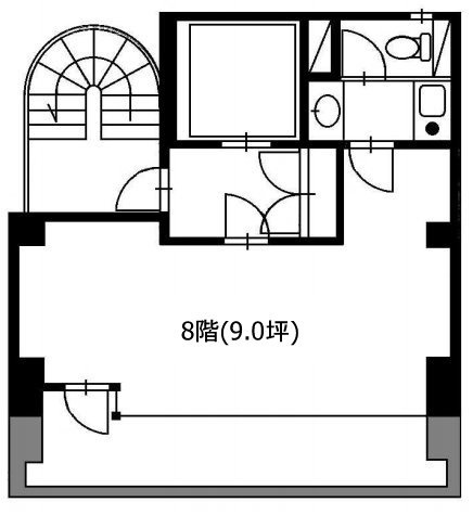 日新中央ビル8F 間取り図