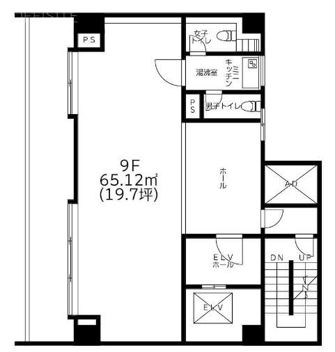 丸玉第3ビル9F 間取り図