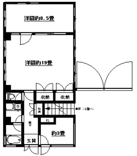 パレスK&Kビル1F 間取り図