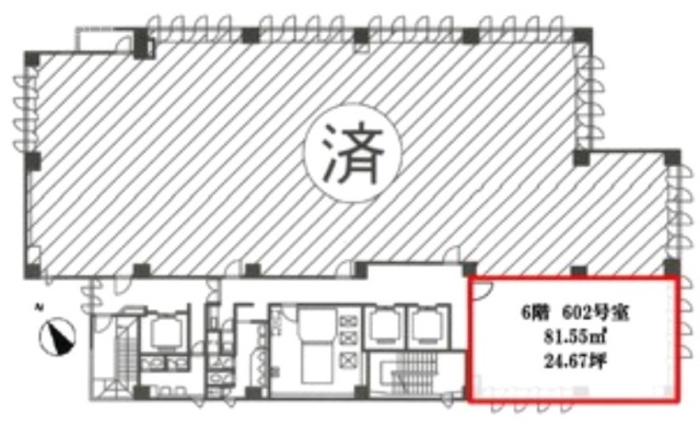 関内トーセイビルⅡ602 間取り図