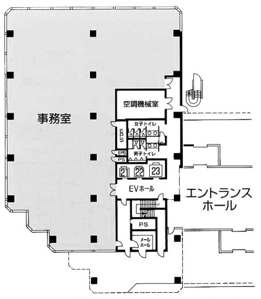 世田谷ビジネススクエアヒルズⅣ1F 間取り図