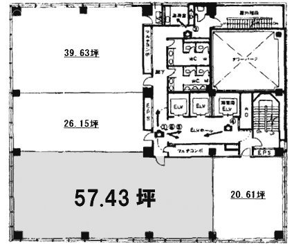 ERVIC横浜ビル6F 間取り図