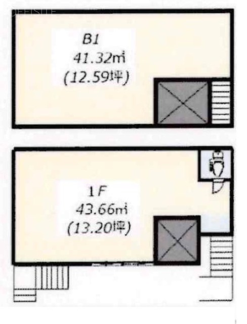 市川ビルB1F～1F 間取り図