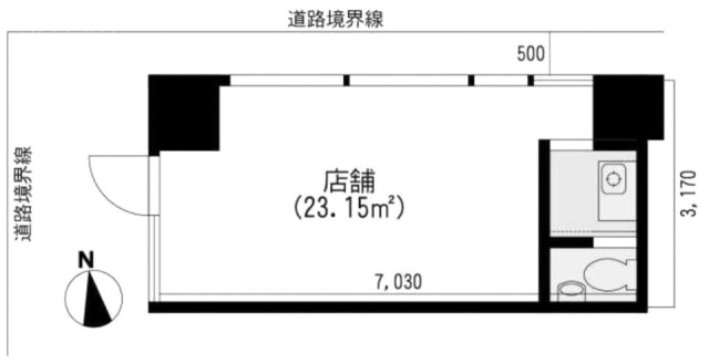 カスタリア新富町101 間取り図