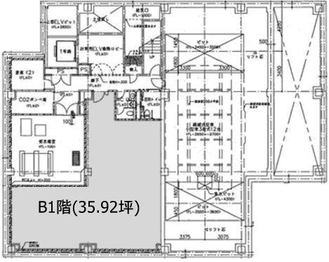 東信商事ビルB1F 間取り図