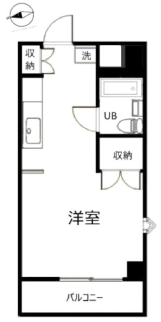 エフ六本木305 間取り図