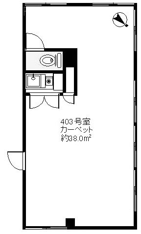 西新宿元木ビル403 間取り図