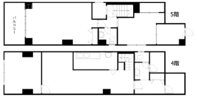 セゾン秋葉原ビル4F～5F 間取り図