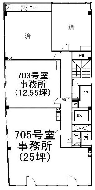 ガーデンパークビル705 間取り図