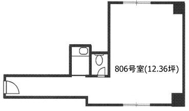 新宿Qフラットビル806 間取り図
