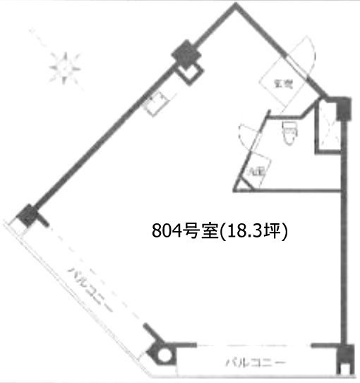 代々木エアハイツ804 間取り図