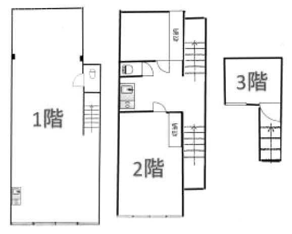 島尻ビル1F～3F 間取り図