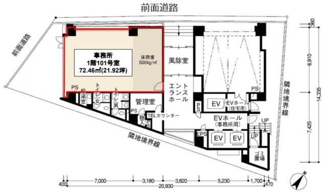 近鉄霞が関(霞が関IHF)ビル101 間取り図