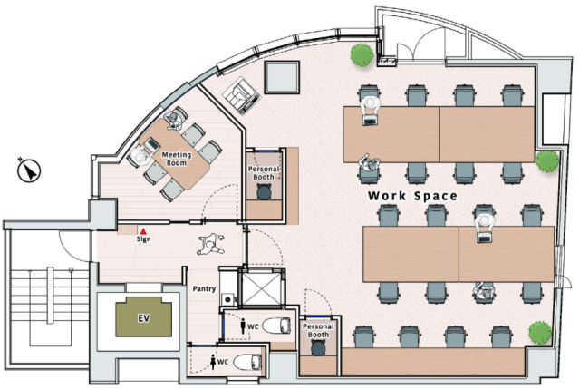 コエル渋谷道玄坂8F 間取り図