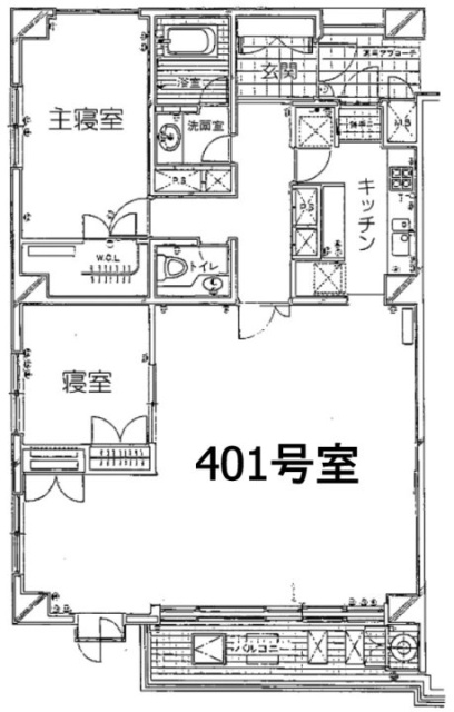 パレ・エテルネル401 間取り図