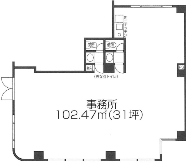 花輪ビル1F 間取り図