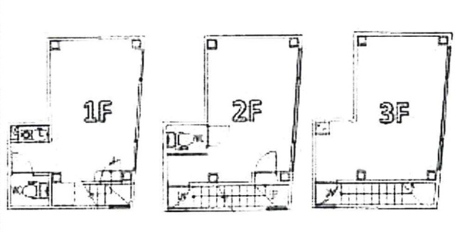 東京土地建物ビル1F～3F 間取り図