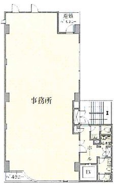 プライム新富町ビル6F 間取り図