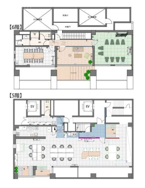 代々木吉野ビル5F～6F 間取り図