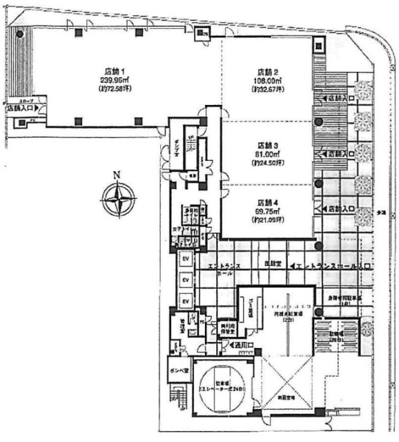 蒲田トーセイビル1F 間取り図