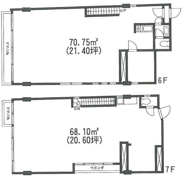 小島ビル6F～7F 間取り図