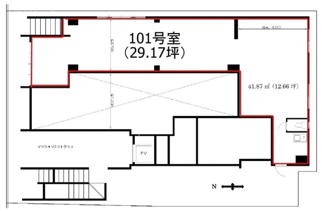 コートアネックス中野新橋101 間取り図