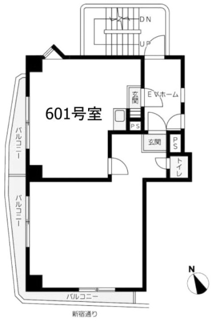 パルム四谷601 間取り図