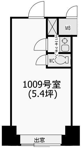 山王アーバンライフ1009 間取り図