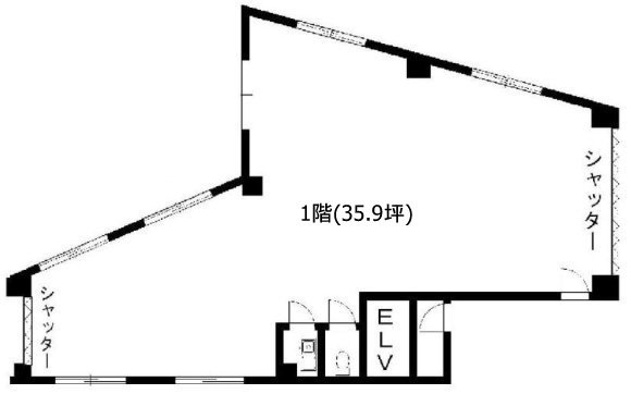 宮地イトウビル1F 間取り図