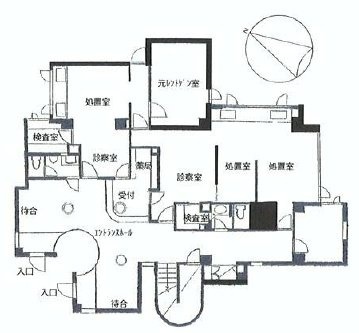 長山記念クリニックビル1F 間取り図