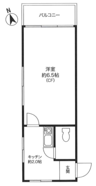 ラ・セゾン白山ビル306 間取り図