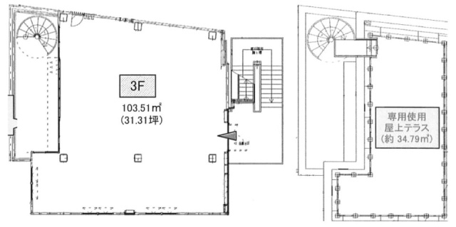 MERCURY六本木ビル3F 間取り図